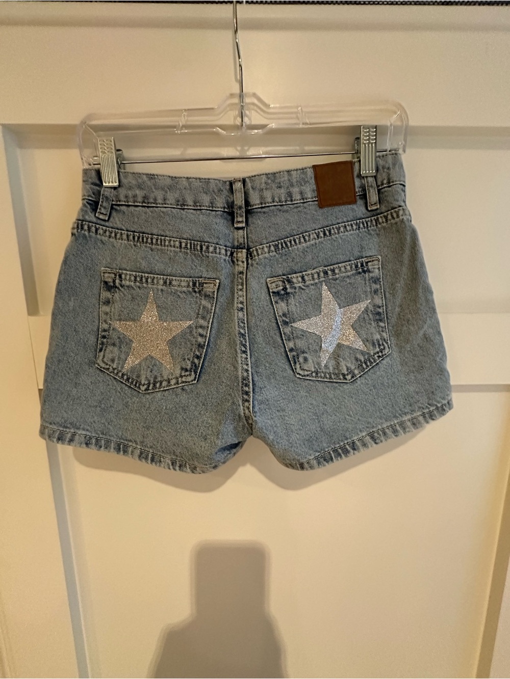 Sparkle Star Light Blue Denim Jean Shorts